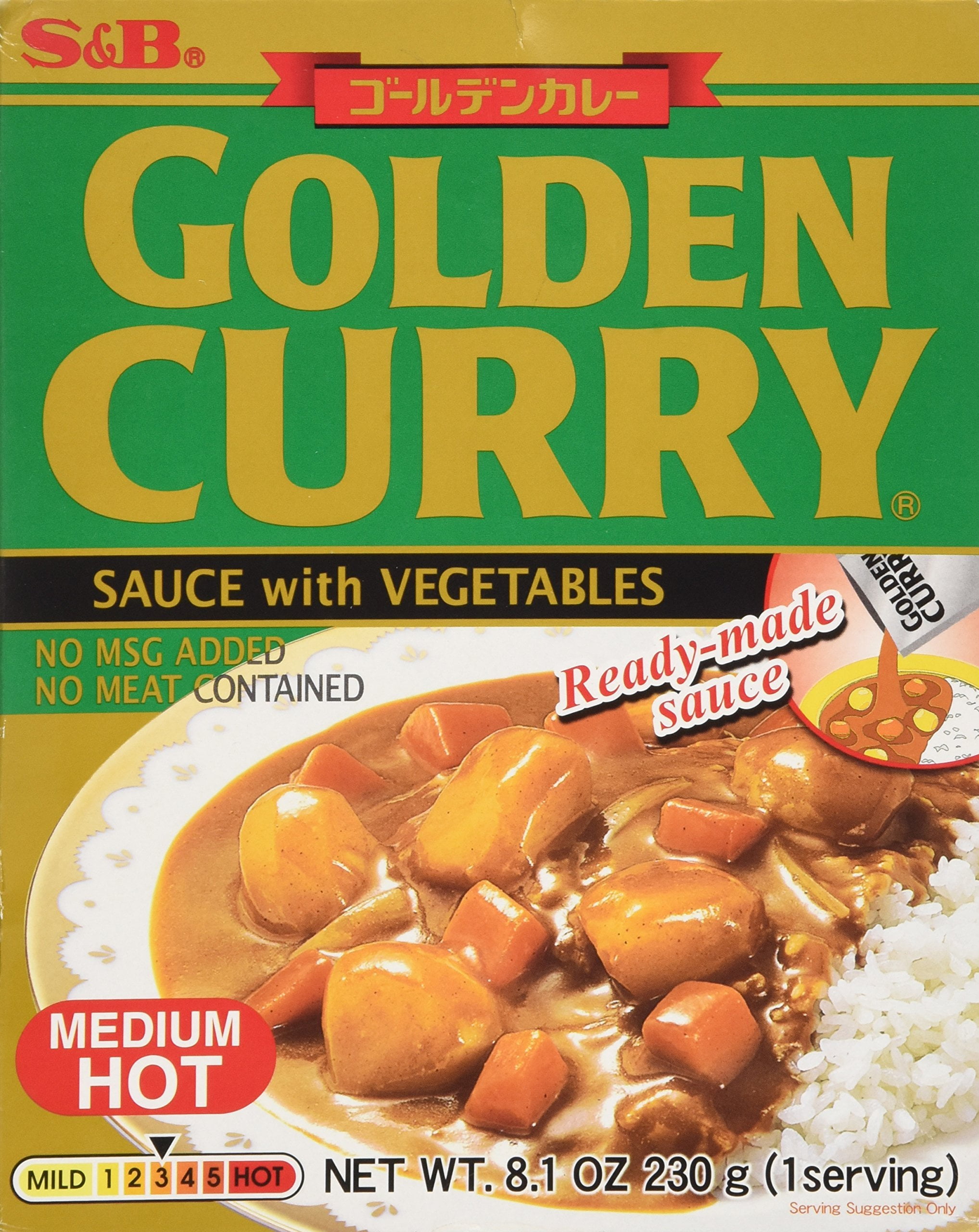 S & B Curry Golden Plant-Based Miso Hot 8.1 oz (Pack of 30)