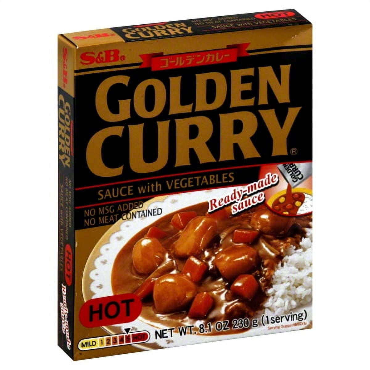 Golden Sauce Curry Végan Fort 230g S&B