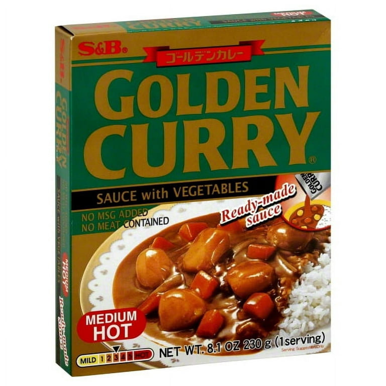 S & B Foods Golden Curry Sauce with Vegetables, 8.1 oz