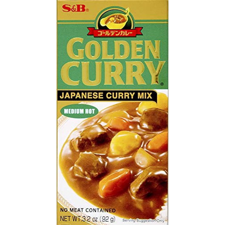 SB, Golden Curry Japanese Curry Mix, Medium Hot, 3.2 oz, Spicy