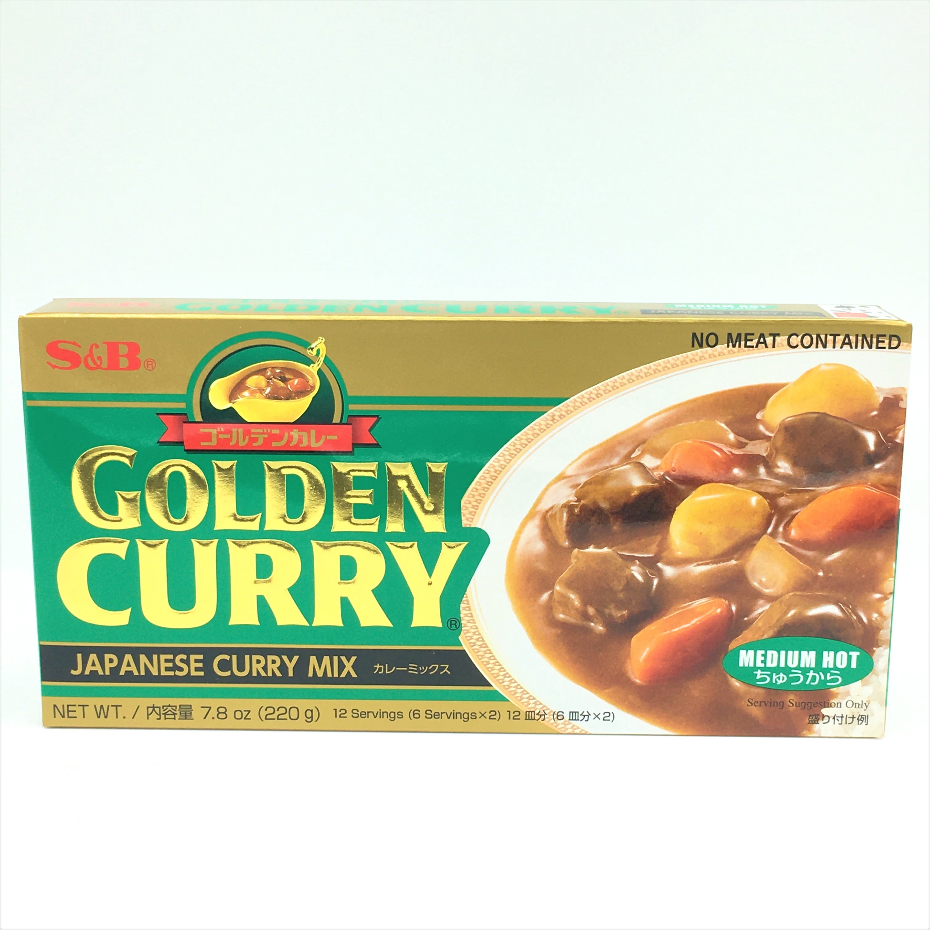 ※S&P CURRY SB, Golden Curry Mix, 220g, Medium Hot, Dry Curry Powder, Shelf