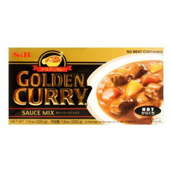 S&B Golden Curry Sauce Mix, Hot, 8.4-Ounce (2 Pack)