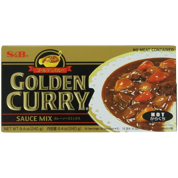 S&B Golden Curry Sauce Mix, Hot, 8.4-Ounce (Pack of 5)