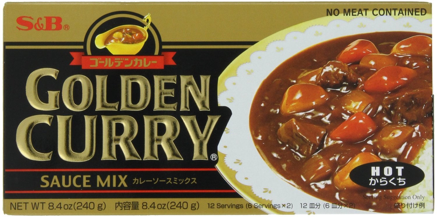 S&B Golden Curry Sauce Mix, Hot, 8.4Ounce (Pack of 5)