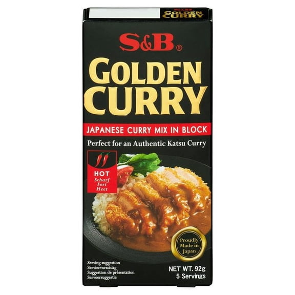 S&B Golden Curry Sauce Mix, Hot, 92G