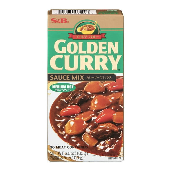 S&B Golden Curry Sauce Mix Medium Hot, 3.5 OZ DC