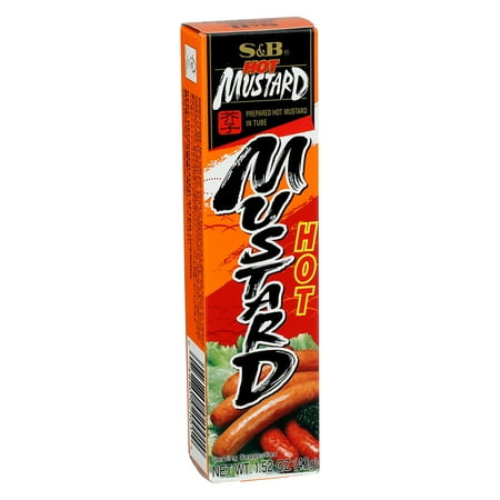 S&B Hot Prepared Hot Mustard, 1.52 oz Tube