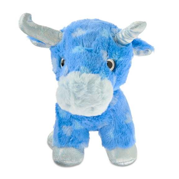 Small Cow Plush, Blue, 8", Valentine's Day by Way To Celebrate