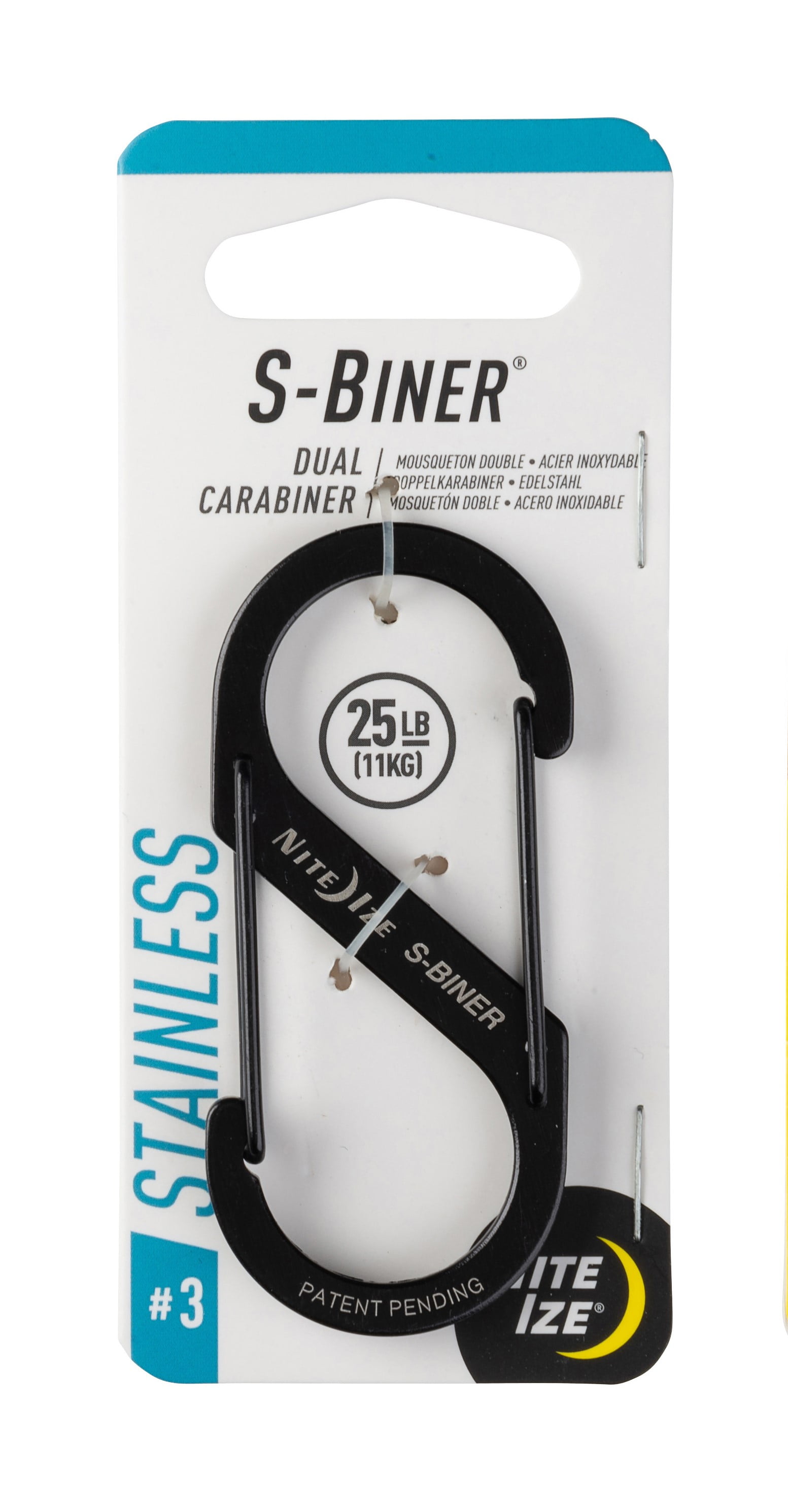 Nite Ize S-Biner SlideLock 1.8 in. D Stainless Steel Black Carabiner Key Holder Nite Ize S-Biner SlideLock 1.8 in. D Stainless Steel Black Carabiner Key Holder