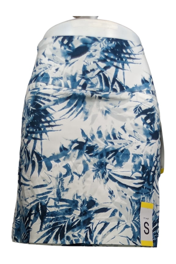 S.C.&CO. Skirt Sz S Print Comfortable Stretch Tummy Control Skort Blue