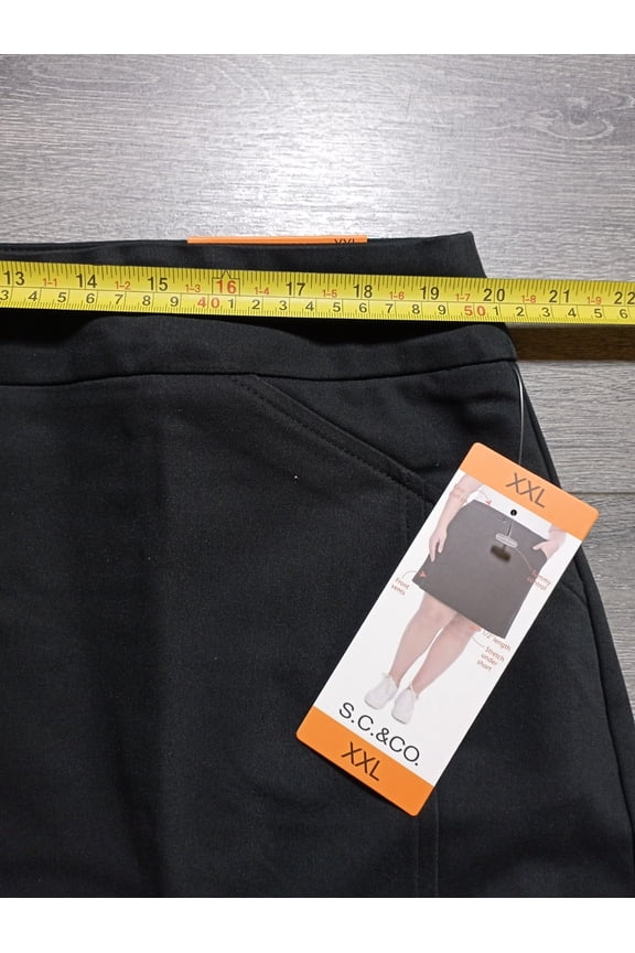 . Skort Adult Womens 2XL Black Skirt Tummy Control