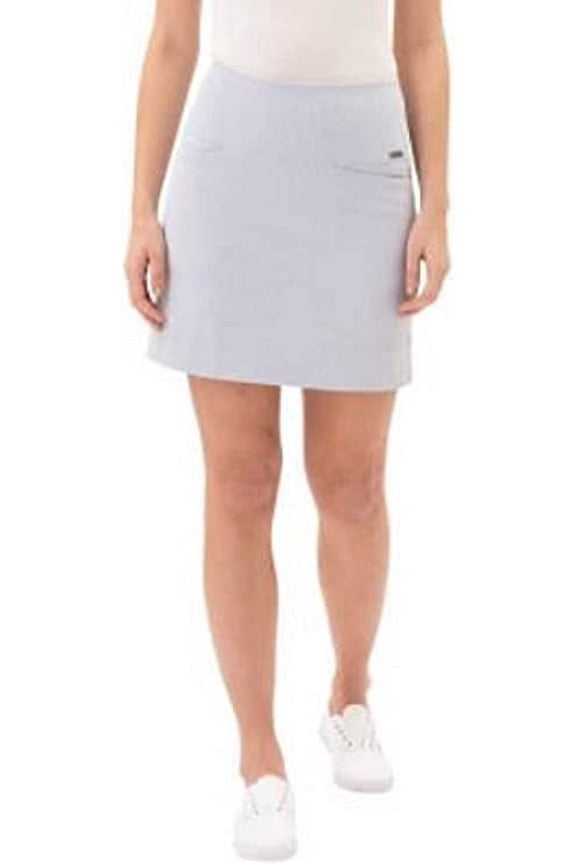 S.C. & CO. Women's Built-in Stretch Shorts Front Pockets Tummy Control Skort-Blue / XXL