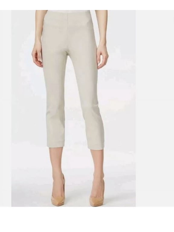 . Women's Tummy Control Pull-On Pants, Tan 10