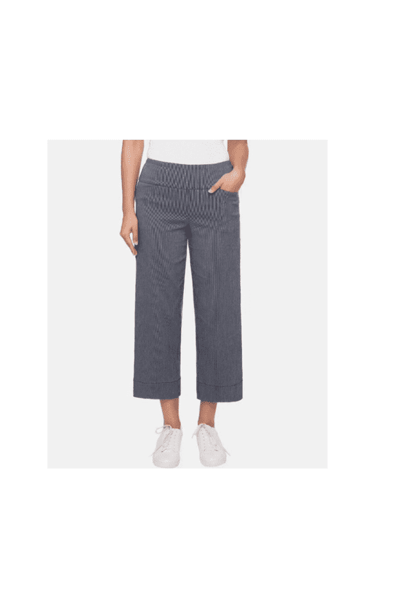 . Women's Wide Leg Crop Pant Navy Small