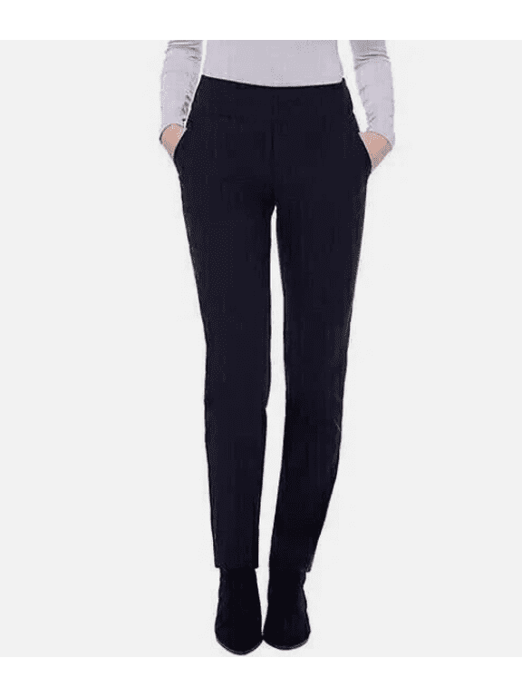 . Women's M Black Pull-On Slim Leg 5 Pocket Pants Stretched Black Medium