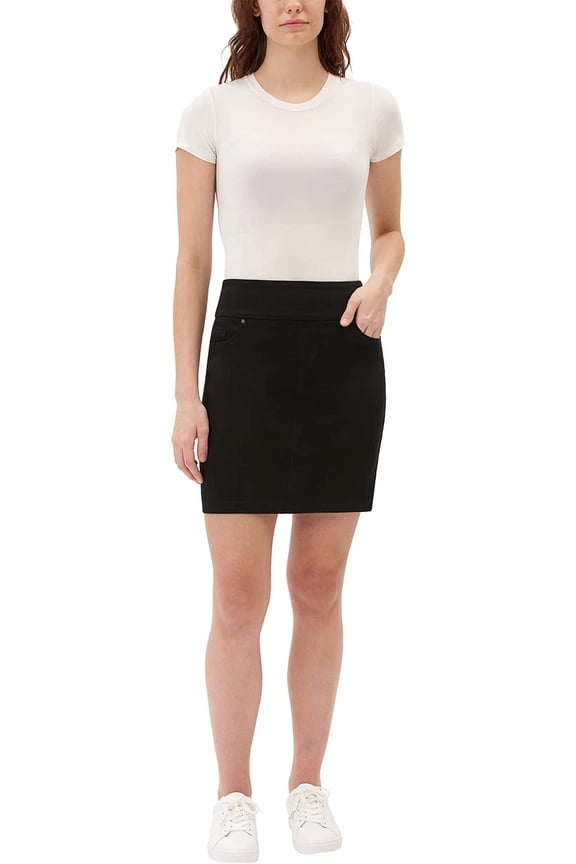 . Womens Casual Denim Skort Size: S, Color: Black