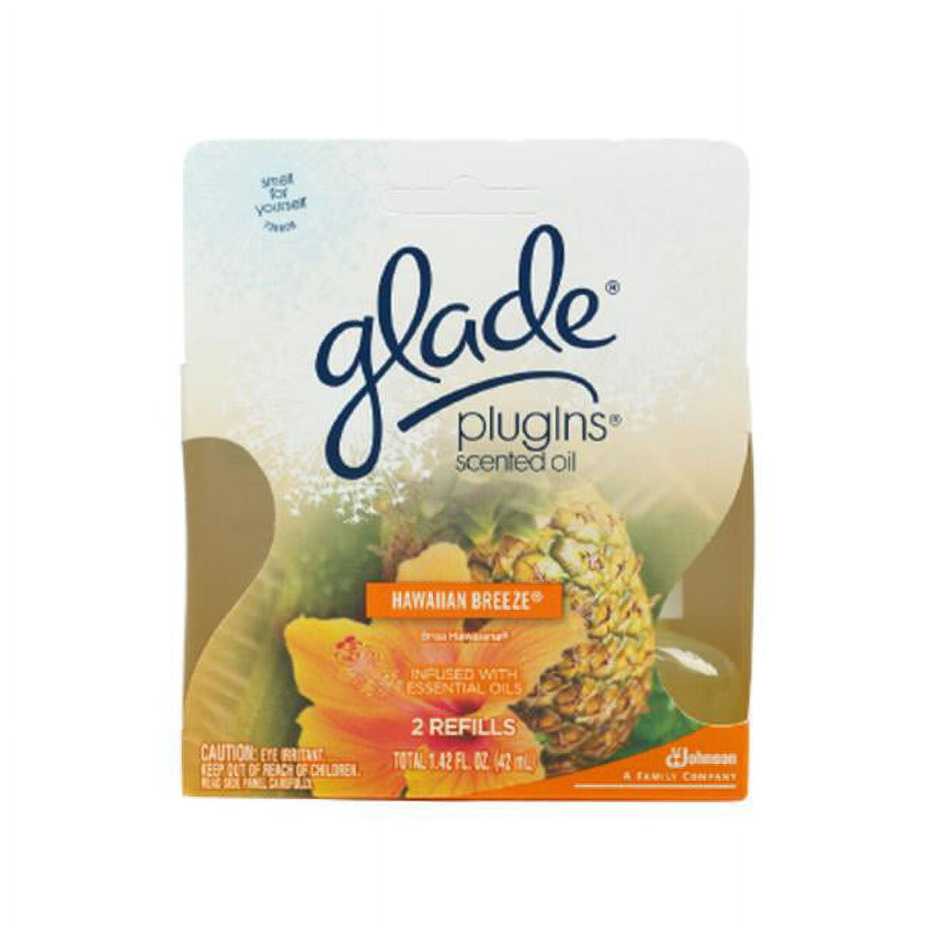 S C Johnson 1.42 Oz. Hawaiian Breeze Refill Scented Oil Plugins Air