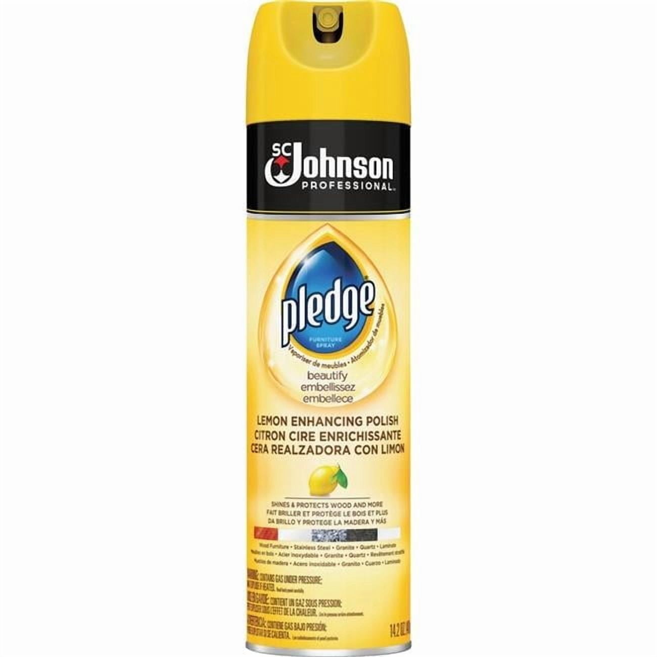 S. C. Johnson & Son Pledge Lemon Enhancing Polish Spray - Walmart.com
