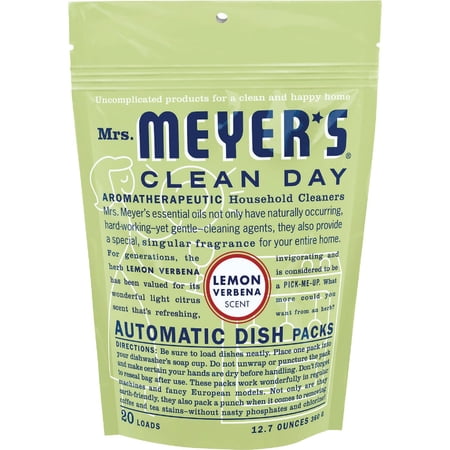 SC Johnson Lemon Verbena Dishwasher Detergent Packs - Easy-to-Use - 20 Ct, 12 Oz