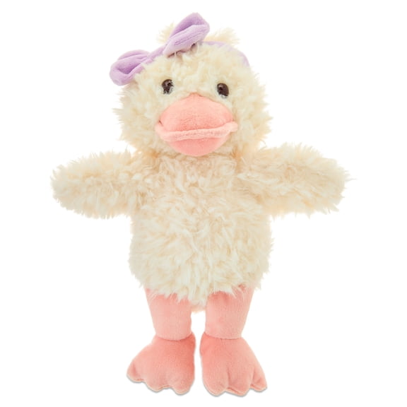 Medium Duck with Bow Plush, Cream and Purple, 11", Easter by Way To Celebrate