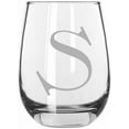 thumbnail image 1 of S Celtic Monogrammed Etched 15.25oz Libbey Stemless Wine Glass, 1 of 1