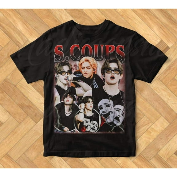 S.Coups Seventeen Vintage T-Shirt, Gift For Woman and Man Unisex Heavy Cotton