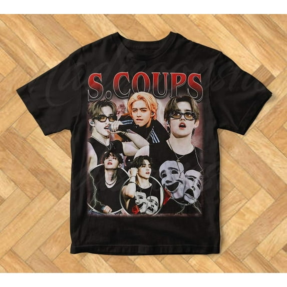 S.Coups Seventeen Vintage T-Shirt, Gift For Woman and Man Unisex Heavy Cotton