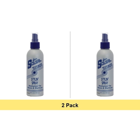 S-Curl Texturizer Daily Moisturizing Styling Hair Spray with Argan Oil, 8 fl oz - 2 Pack