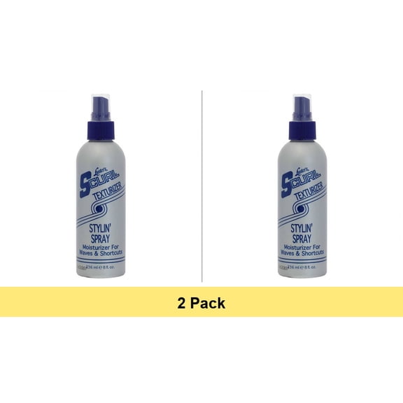 S-Curl Texturizer Daily Moisturizing Styling Hair Spray with Argan Oil, 8 fl oz - 2 Pack