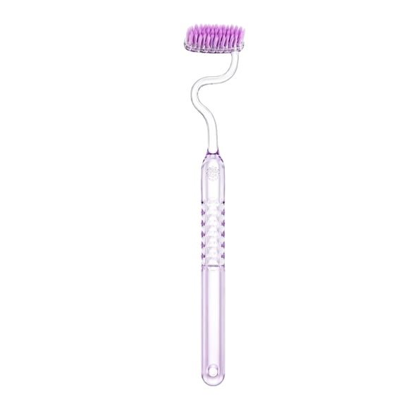 S Curved Vertical Toothbrush, 0.12mm Soft Fine Floss Bristles Crystal Non-Slip Handle Ergonomic Design Manual Toothbrush for Full Mouth Gentle Daily Oral Care
