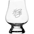 thumbnail image 1 of S Daishy Daisy Monogram Etched 2.5oz Glencairn Wee Whisky Glass, 1 of 1