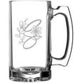 thumbnail image 1 of S Daishy Daisy Monogram Etched 25oz Beer Mug, 1 of 1