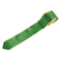 thumbnail image 1 of 'S Day Fabric Ribbons with Wired Edge Green 5cm Wide Glitter Ribbon DIY Crafts for Home Decor, 1 of 7