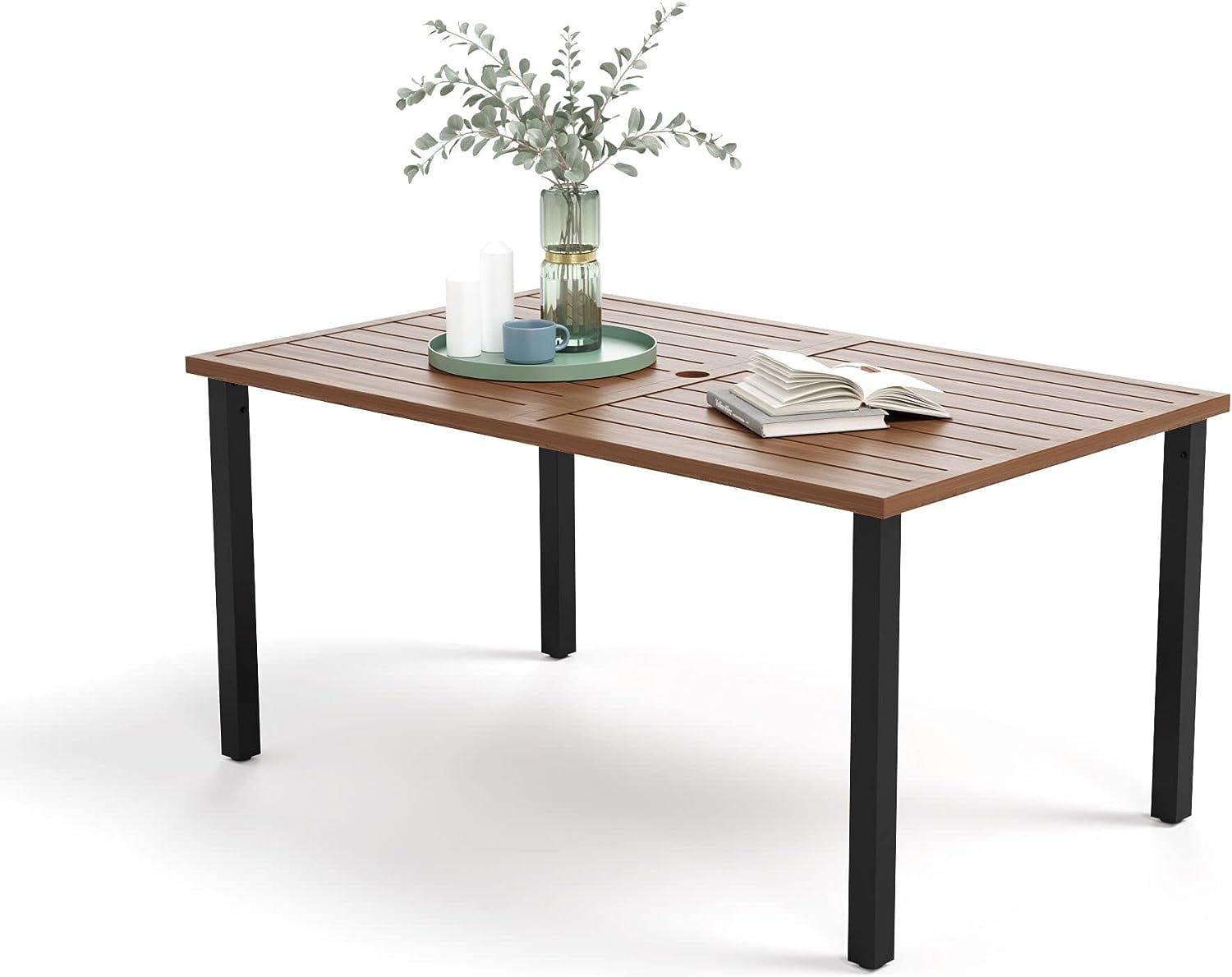 S Dining Table, 6 Person 60" x 36" Rectangular ECoating and Powder