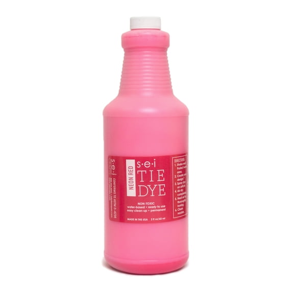 S·E·I Neon Red Tie Dye, Fabric Dye, 1-Quart-32 Ounces