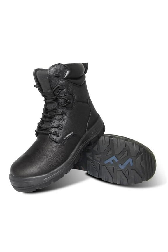 S Fellas by Genuine Grip 6080-14M Mens Poseidon 8 in. Comp Toe Work Boot  Black - Size 14