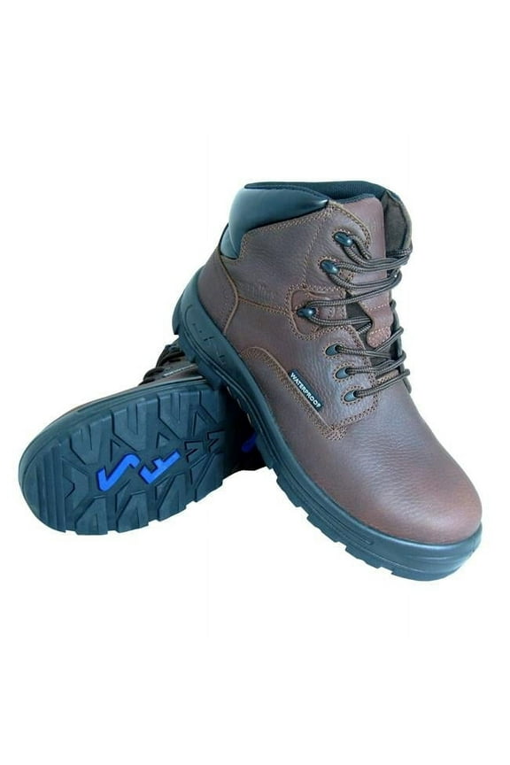 by Genuine Grip 651-10W Women's Poseidon Waterproof Comp Toe Boots Brown - Size 10
