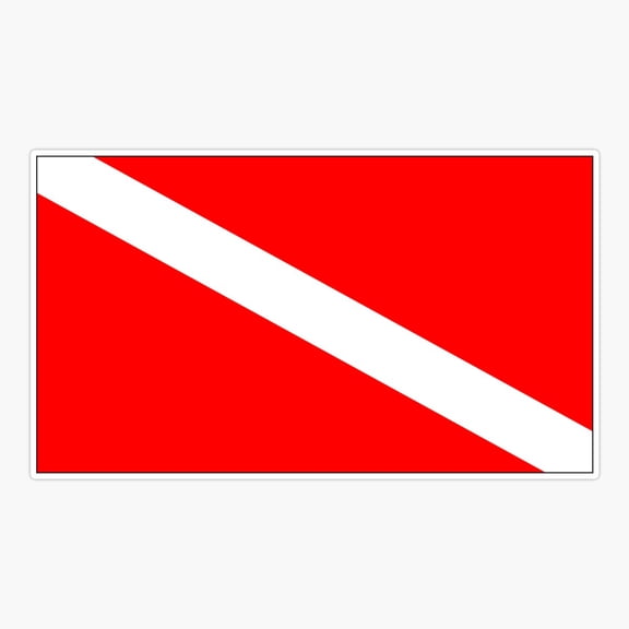 S Flag Diving Lifestyle Sticker