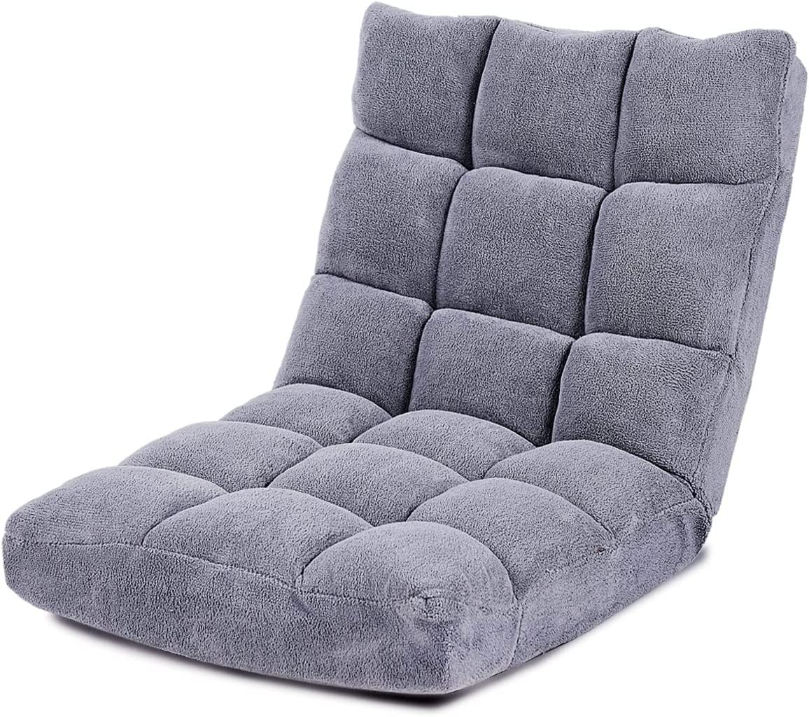 S Floor Chairs for Adults Floor Gaming Chair with Back Support, Coral