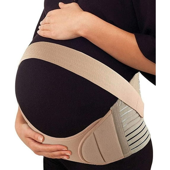 Maternity Belly Bands for Pregnant Women – Adjustable Belly Band for Pelvic & Back Pain – Ideal Supportive Belt for All Stages of Gestation – Pregnancy Must Haves for To Be Moms (Beige, 2XL)