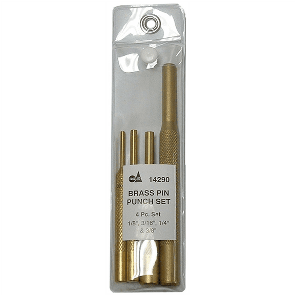 S&G Tool Aid 14290 - 4 Piece Brass Pin Punch Set