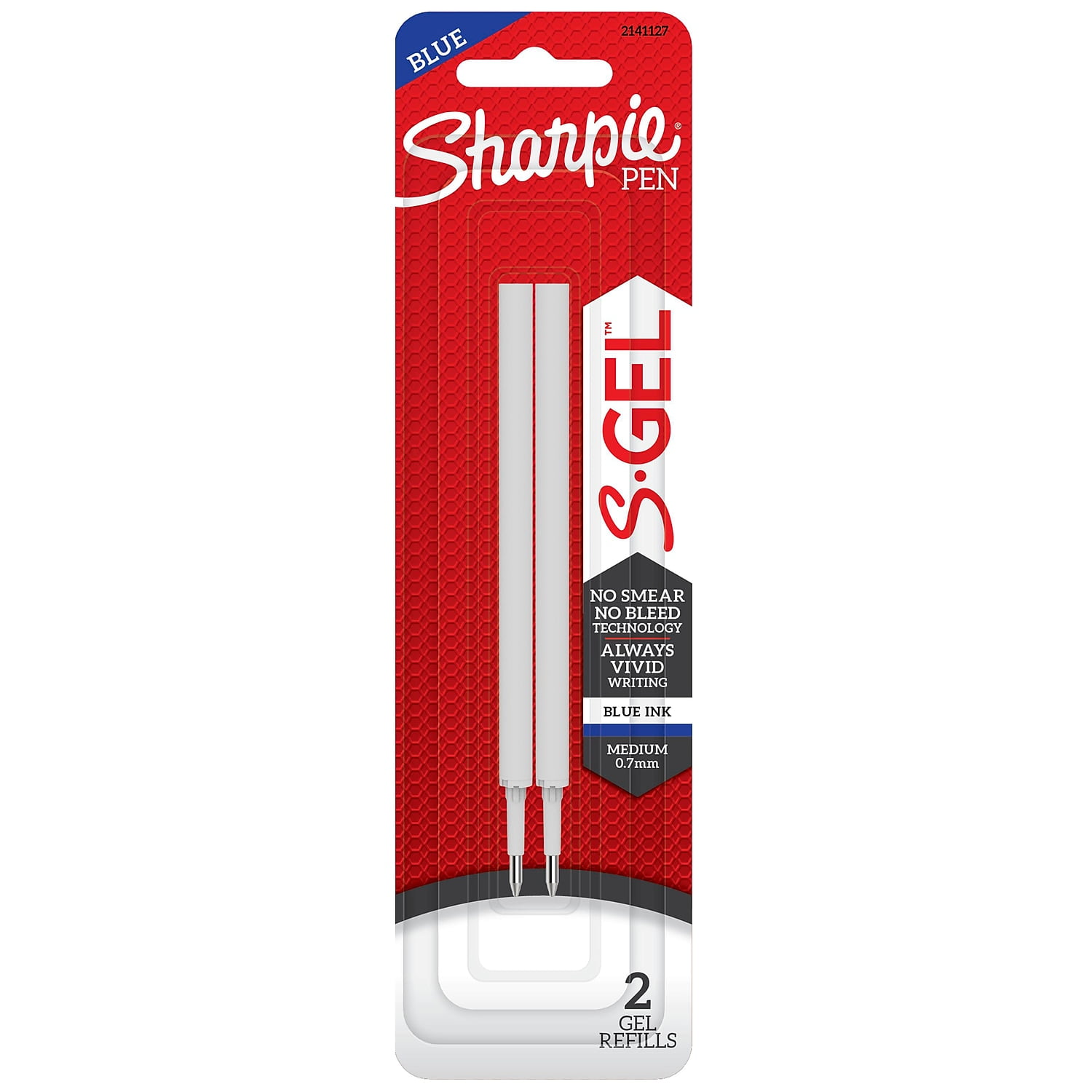 S-Gel 0.7 Mm Pen Refills, Medium Point, Blue Ink, 2/Pack
