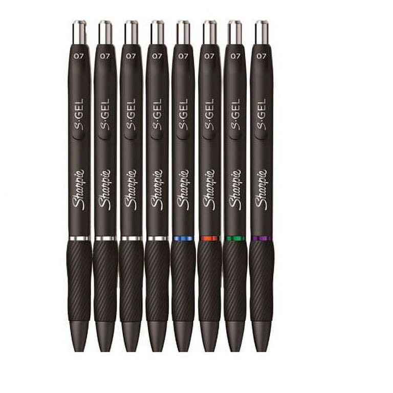 S-Gel High-Performance Gel Pen, Retractable, Medium 0.7 mm, Five Assorted Ink Colors, Black Barrel, 8/Pack S-Gel High-Performance Gel Pen, Retractable, Medium 0.7 mm, Five Assorted Ink Colors, Black Barrel, 8/Pack