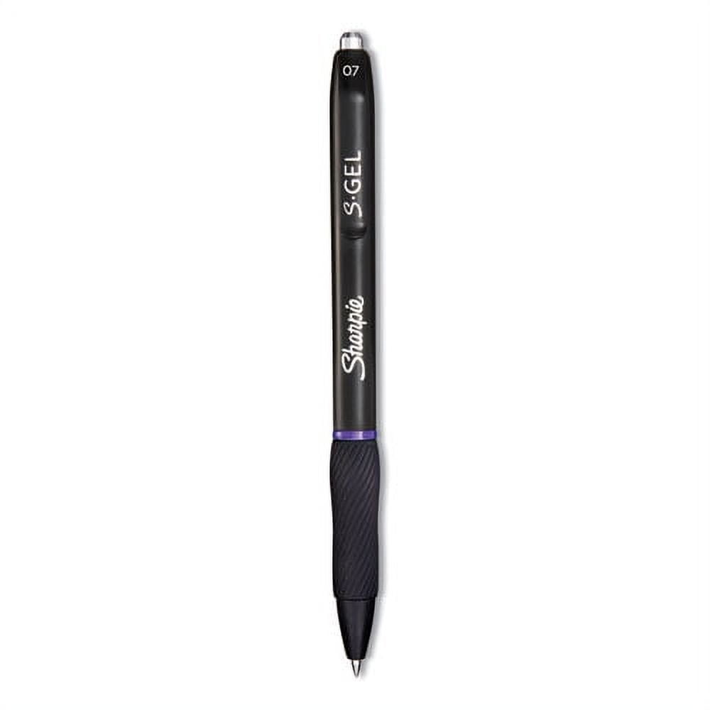 Sharpie S-Gel Retractable Gel Pen, Medium Point, Purple Ink, Dozen  (2126235)
