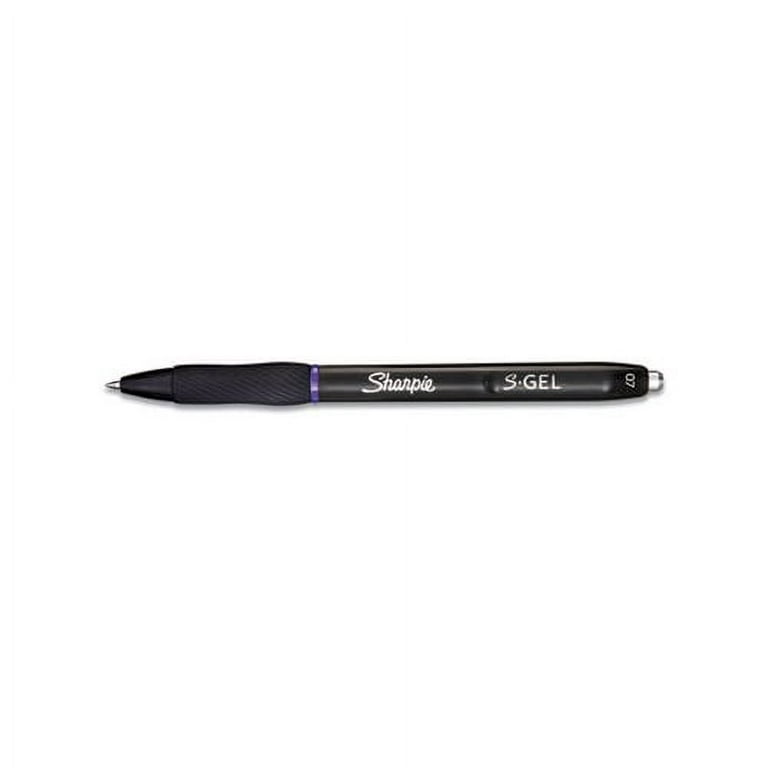 Sharpie® S-Gel™ S-Gel Fashion Barrel Gel Pen, Retractable, Medium 0.7 mm,  Black Ink, Frost Blue Barrel, Dozen