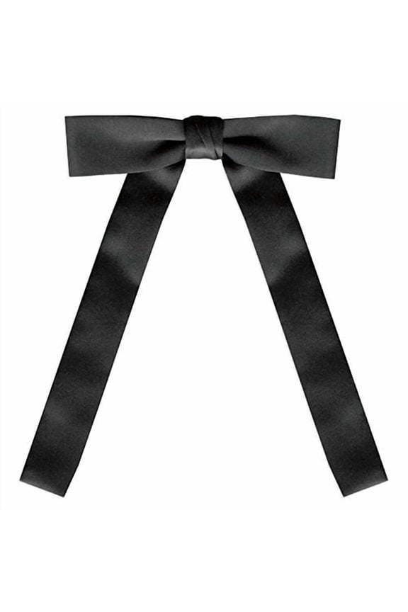 Black Satin Western Tie for Cowboy, Rancher, Kentucky String Tie