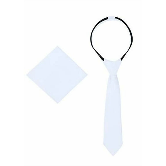 S.H. Churchill & Co. Ties For Boys - Necktie & Pocket Square - Pre-Tied Woven Kids Zipper Tie, School Uniforms Wedding