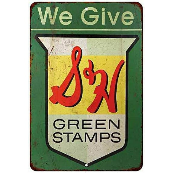 S&H Green Stamps Vintage Retro Reproduction Gift 8 x 12 High Gloss Metal 208120067097