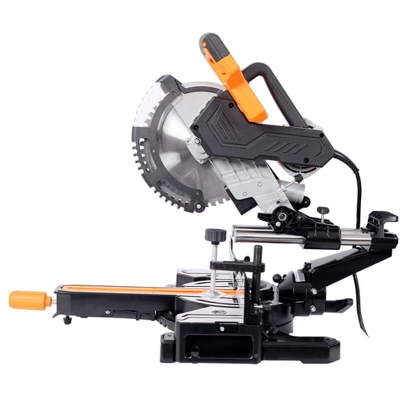 S-HOME 10" Dual Bevel Sliding Miter Saw with LED & Table, 48T, 2-Speed, 15A, 3.5"x13" Cut