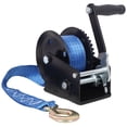 thumbnail image 1 of S-HOME 1200LBS Hand Winch, 19.6FT Steel Cable, 4:1 Gear Ratio, Two-Way Ratchet for Trailer, Boat, ATV Towing, 1 of 11